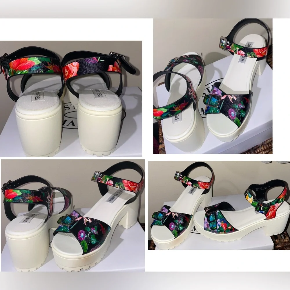 Steve Madden platform sandals Steve Madden heels chunky platform floral Y2K vibe